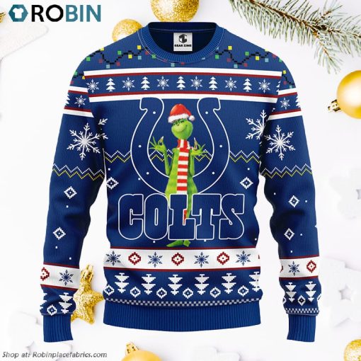 Indianapolis Colts Funny Grinch Ugly Christmas Sweater, Christmas Gifts Ideas