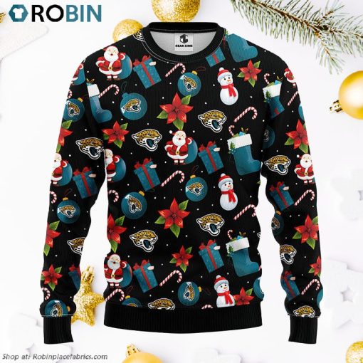 Jacksonville Jaguars Santa Claus Snowman Ugly Christmas Sweater, Christmas Gifts Ideas