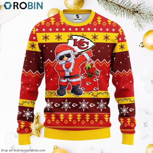 Kansas City Chiefs Dabbing Santa Claus Ugly Christmas Sweater, Christmas Gifts Ideas