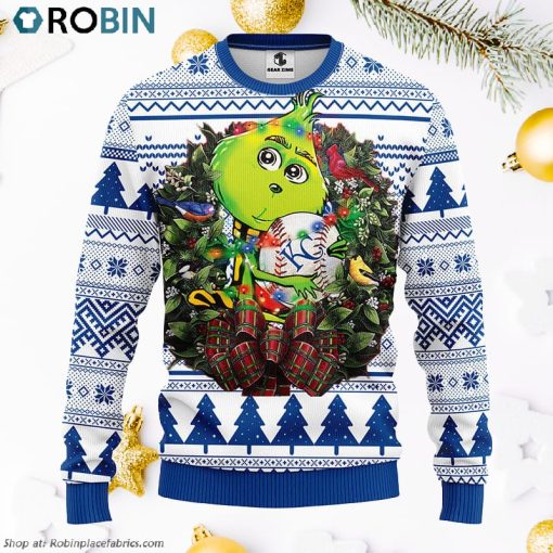 Kansas City Royals Grinch Hug Ugly Christmas Sweater