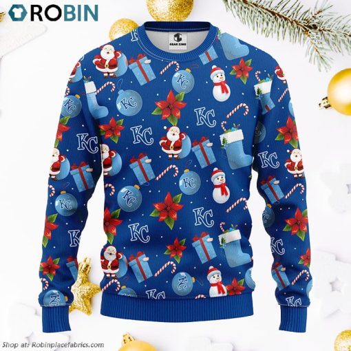 Kansas City Royals Santa Claus Snowman Ugly Christmas Sweater