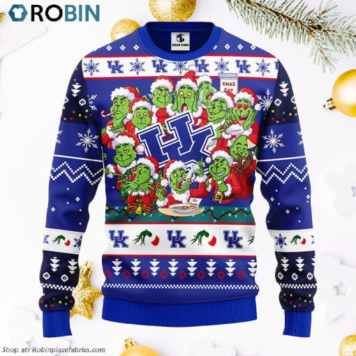 Kentucky Wildcats 12 Grinch Xmas Day Ugly Christmas Sweater, Christmas Gifts Ideas