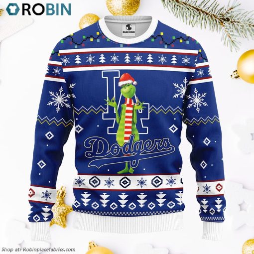 Los Angeles Dodgers Funny Grinch Ugly Christmas Sweater