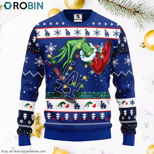 Los Angeles Dodgers Grinch Ugly Christmas Sweater, Christmas Gifts Ideas