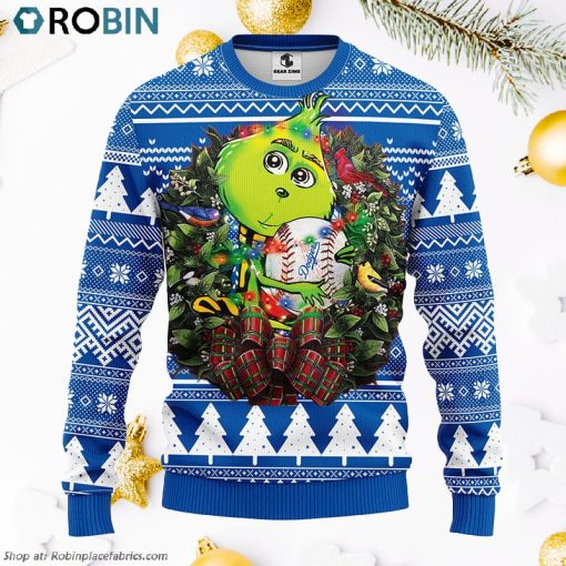 Los Angeles Dodgers Grinch Hug Ugly Christmas Sweater