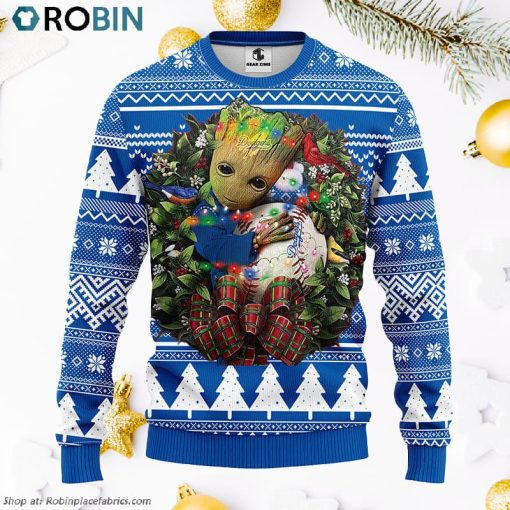 Los Angeles Dodgers Groot Hug Ugly Christmas Sweater
