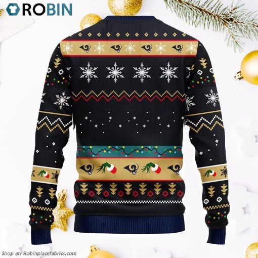 Los Angeles Rams 12 Grinch Xmas Day Ugly Christmas Sweater