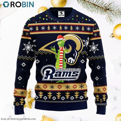 Los Angeles Rams Funny Grinch Ugly Christmas Sweater