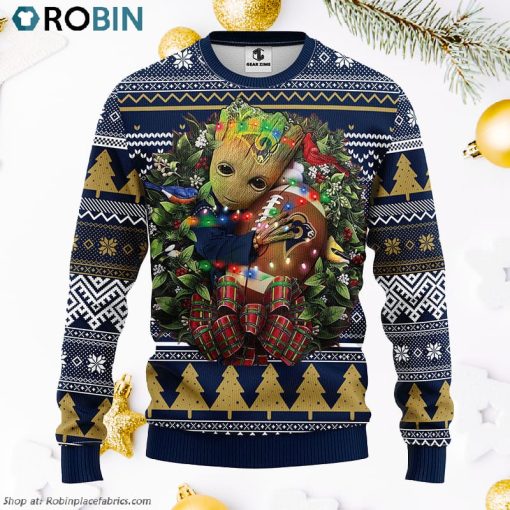 Los Angeles Rams Groot Hug Ugly Christmas Sweater
