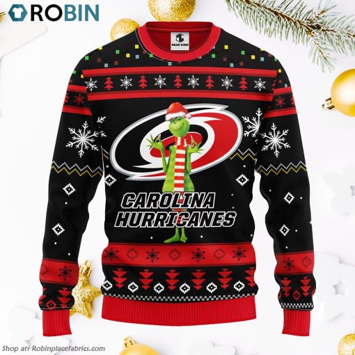 Carolina Hurricanes Funny Grinch Ugly Christmas Sweater, Christmas Gifts Ideas