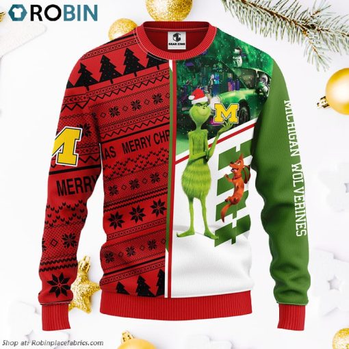 Michigan Wolverines Grinch & Scooby-doo Ugly Christmas Sweater, Christmas Gifts Ideas