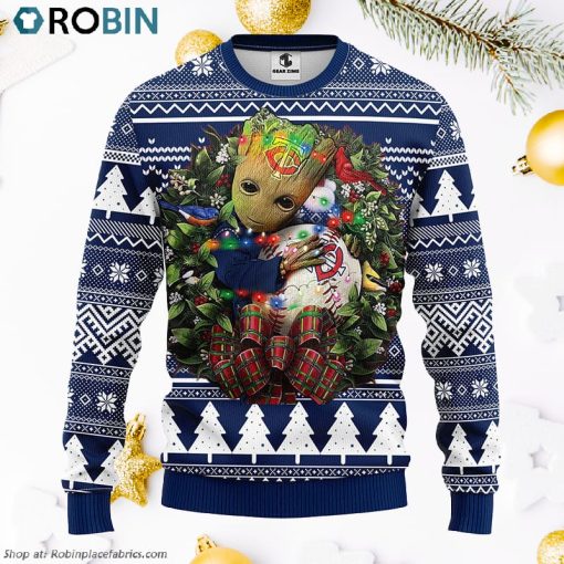 Minnesota Twins Groot Hug Ugly Christmas Sweater