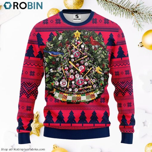 Minnesota Twins Tree Ball Ugly Christmas Sweater