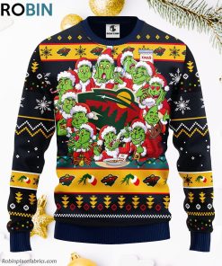 Minnesota Wild 12 Grinch Xmas Day Ugly Christmas Sweater, Christmas Gifts Ideas