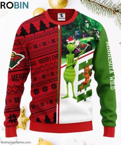 Minnesota Wild Grinch & Scooby-doo Ugly Christmas Sweater