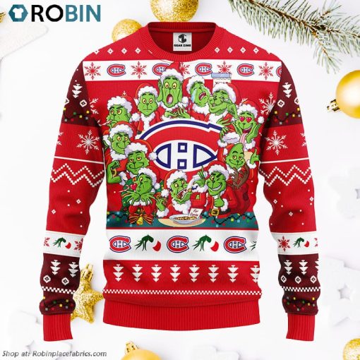 Montreal Canadians 12 Grinch Xmas Day Ugly Christmas Sweater, Christmas Gifts Ideas