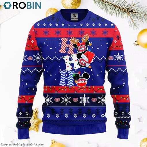 Montreal Canadians Hohoho Mickey Ugly Christmas Sweater