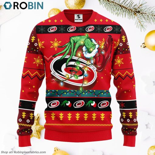Carolina Hurricanes Grinch Ugly Christmas Sweater, Christmas Gifts Ideas