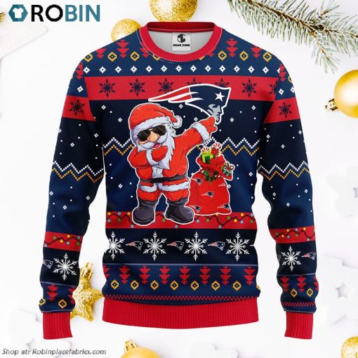 New England Patriots Dabbing Santa Claus Ugly Christmas Sweater, Christmas Gifts Ideas