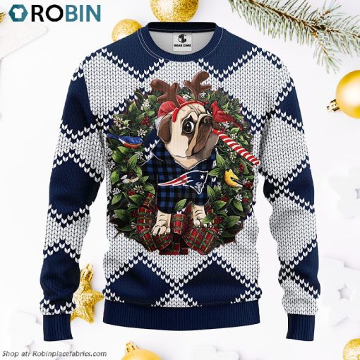 New England Patriots Pub Dog Ugly Christmas Sweater