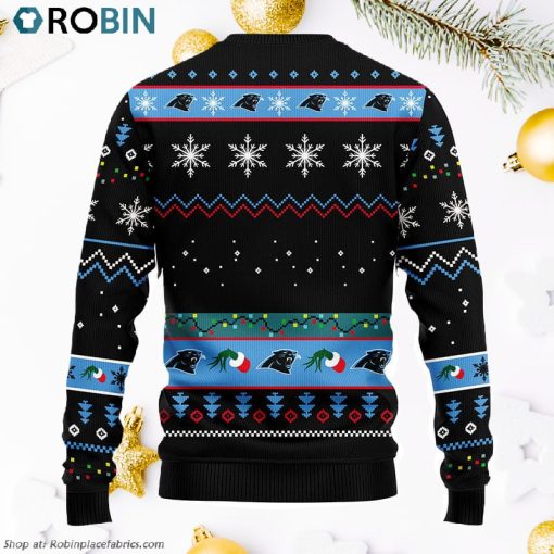 Carolina Panthers 12 Grinch Xmas Day Ugly Christmas Sweater
