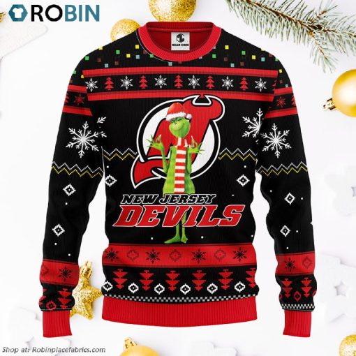 New Jersey Devils Funny Grinch Ugly Christmas Sweater, Christmas Gifts Ideas