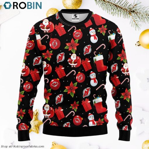 New Jersey Devils Santa Claus Snowman Ugly Christmas Sweater, Christmas Gifts Ideas