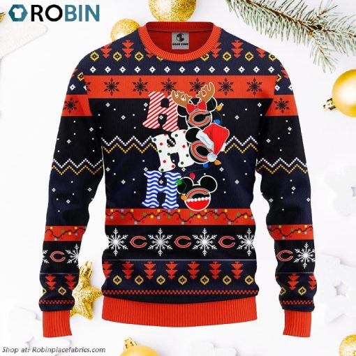 Chicago Bears HoHoHo Mickey Ugly Christmas Sweater