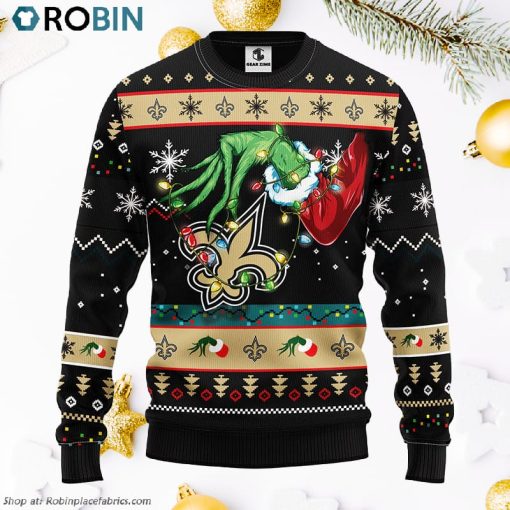 New Orleans Saints Grinch Ugly Christmas Sweater, Christmas Gifts Ideas