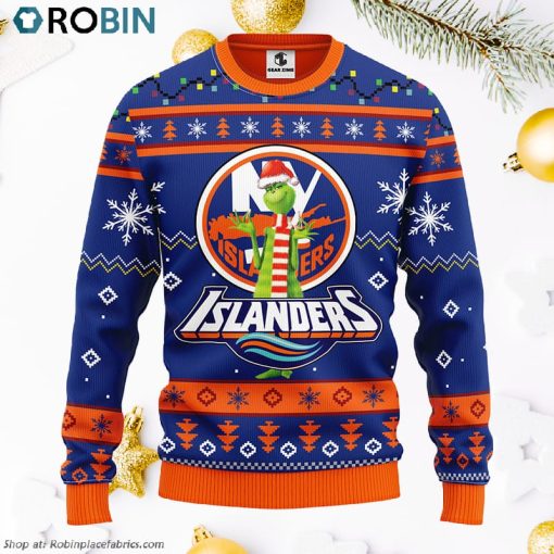 New York Islanders Funny Grinch Ugly Christmas Sweater