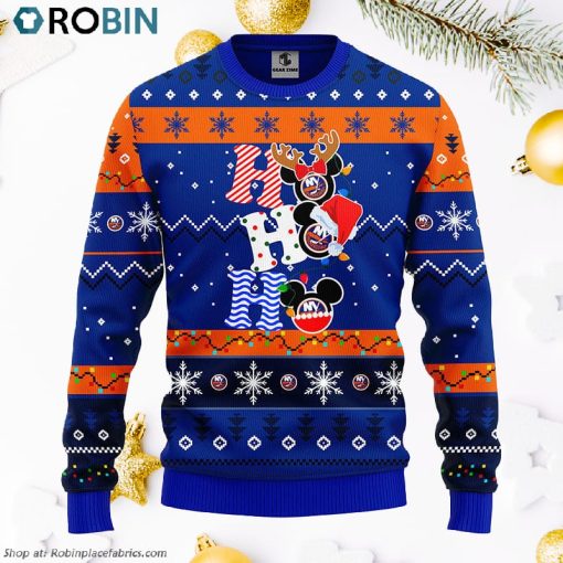 New York Islanders Hohoho Mickey Ugly Christmas Sweater