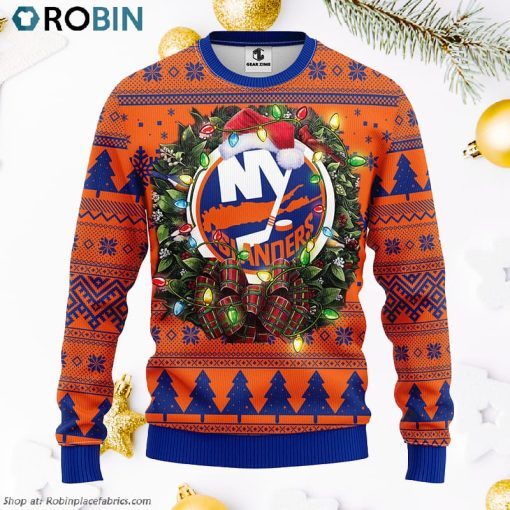 New York Islanders Tree Ugly Christmas Fleece Sweater