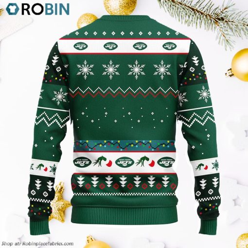 New York Jets 12 Grinch Xmas Day Ugly Christmas Sweater, Christmas Gifts Ideas
