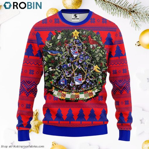 New York Rangers Tree Ball Ugly Christmas Sweater, Christmas Gifts Ideas