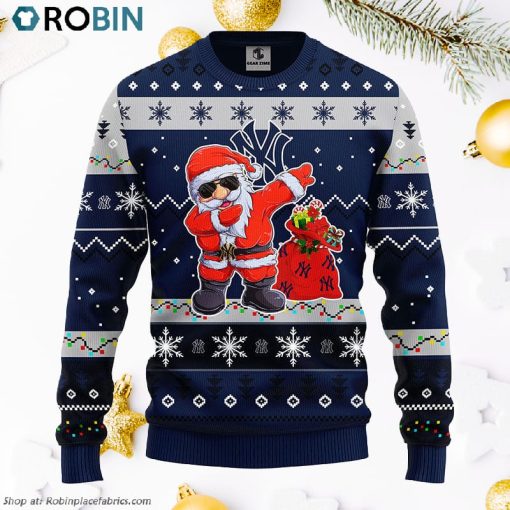 New York Yankees Dabbing Santa Claus Ugly Christmas Sweater