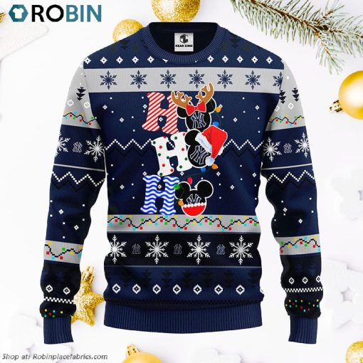New York Yankees Hohoho Mickey Ugly Christmas Sweater