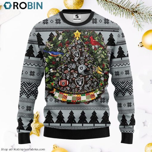 Oakland Raiders Tree Ball Ugly Christmas Sweater