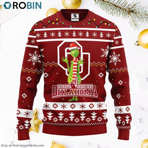 Oklahoma Sooners Funny Grinch Ugly Christmas Sweater, Christmas Gifts Ideas