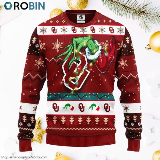 Oklahoma Sooners Grinch Ugly Christmas Sweater
