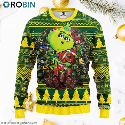 Oregon Ducks Grinch Hug Ugly Christmas Sweater