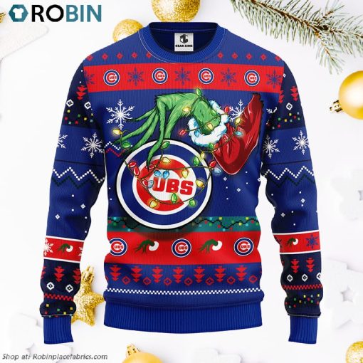 Chicago Cubs  Grinch Ugly Christmas Sweater, Christmas Gifts Ideas