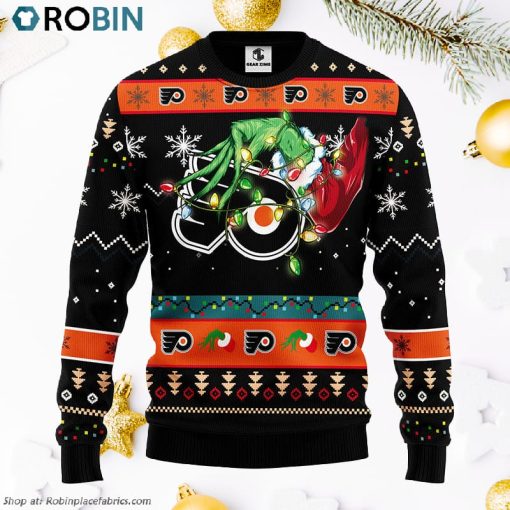 Philadelphia Flyers Grinch Ugly Christmas Sweater