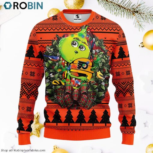 Philadelphia Flyers Grinch Hug Ugly Christmas Sweater, Christmas Gifts Ideas