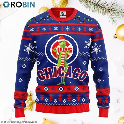 Chicago Cubs Funny Grinch Ugly Christmas Sweater, Christmas Gifts Ideas