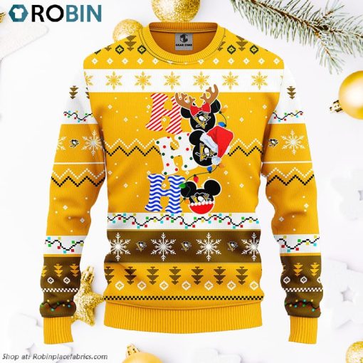 Pittsburgh Penguins Hohoho Mickey Ugly Christmas Sweater