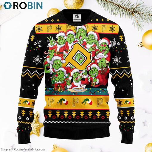 Pittsburgh Pirates 12 Grinch Xmas Day Ugly Christmas Sweater