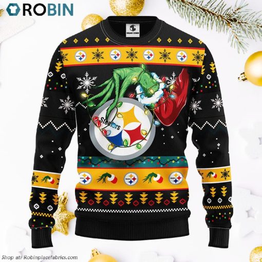 Pittsburgh Steelers Grinch Ugly Christmas Sweater