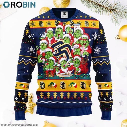 San Diego Padres 12 Grinch Xmas Day Ugly Christmas Sweater