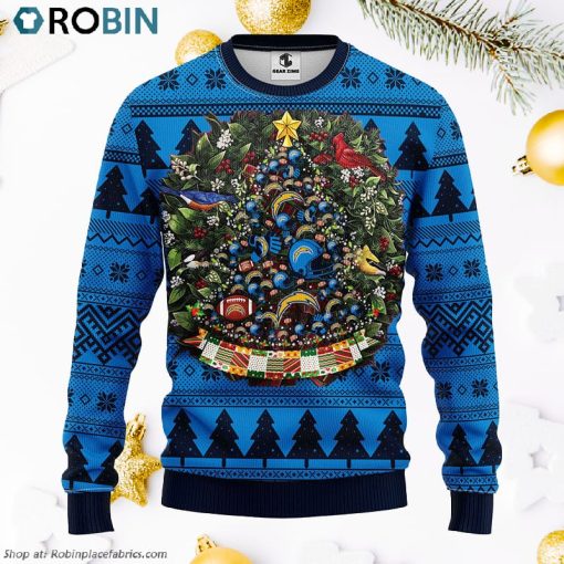 San Diego Chargers Tree Ball Ugly Christmas Sweater