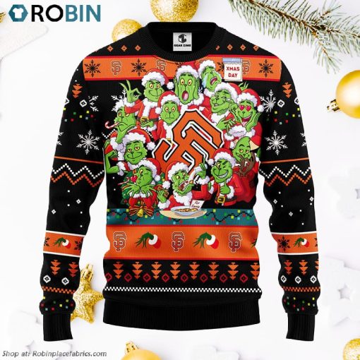 San Francisco Giants 12 Grinch Xmas Day Ugly Christmas Sweater, Christmas Gifts Ideas